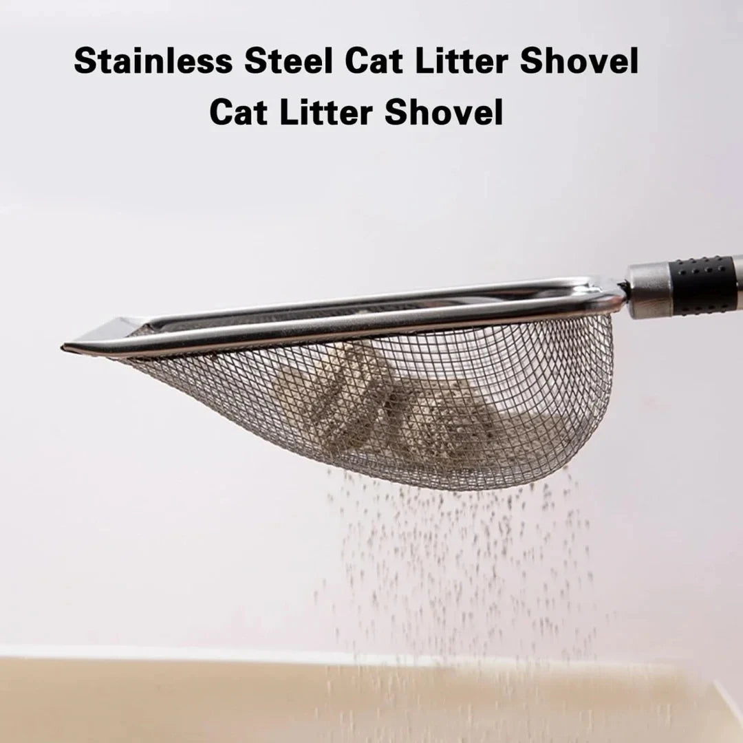 Premium Stainless Steel Cat Litter Scoop – Durable, Ergonomic Design, Rust-Resistant, Effortless Waste Removal