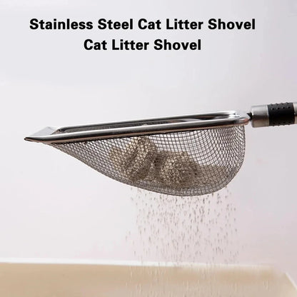 Premium Stainless Steel Cat Litter Scoop – Durable, Ergonomic Design, Rust-Resistant, Effortless Waste Removal