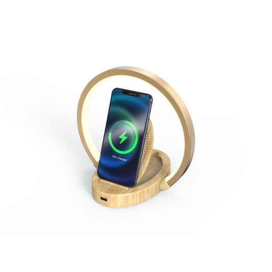 Bluetooth Speaker Night Light with 10W Wireless Charger, USB Port, and Dynamic Color Features