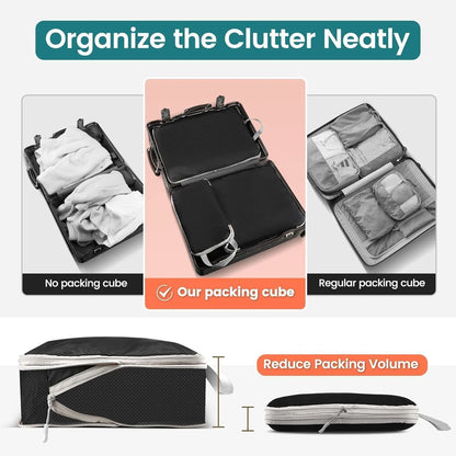 Compression Packing Cubes for Travel Organizers Bag Travel Packing Organizers Luggage Cubes for Packing Ultralight Expandable
