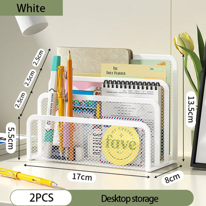 Desk Storage and Accessories, 4-Tier Paper Trust Tray Storage Box with File Holder, Desk Storage Office Supplies, Desk Storge