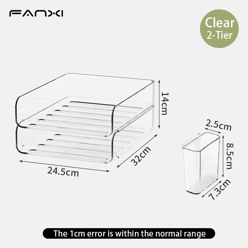Desk Storage and Accessories, 4-Tier Paper Trust Tray Storage Box with File Holder, Desk Storage Office Supplies, Desk Storge