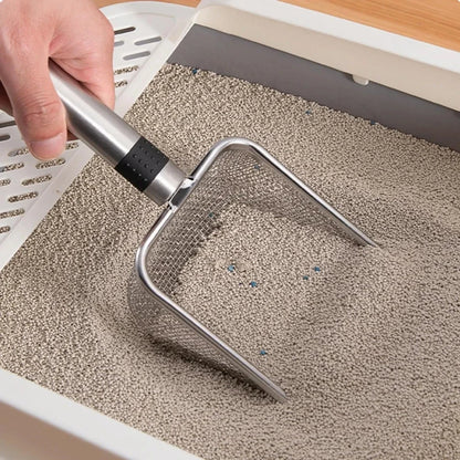 Premium Stainless Steel Cat Litter Scoop – Durable, Ergonomic Design, Rust-Resistant, Effortless Waste Removal