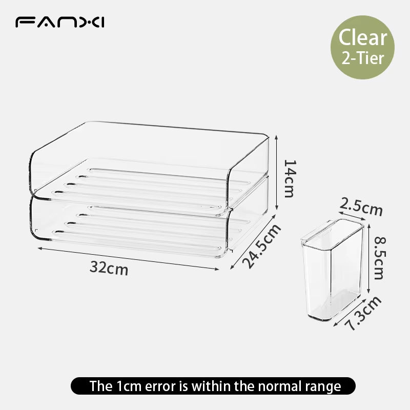 Desk Storage and Accessories, 4-Tier Paper Trust Tray Storage Box with File Holder, Desk Storage Office Supplies, Desk Storge