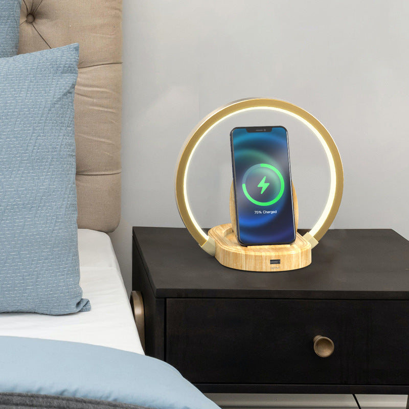 Bluetooth Speaker Night Light with 10W Wireless Charger, USB Port, and Dynamic Color Features