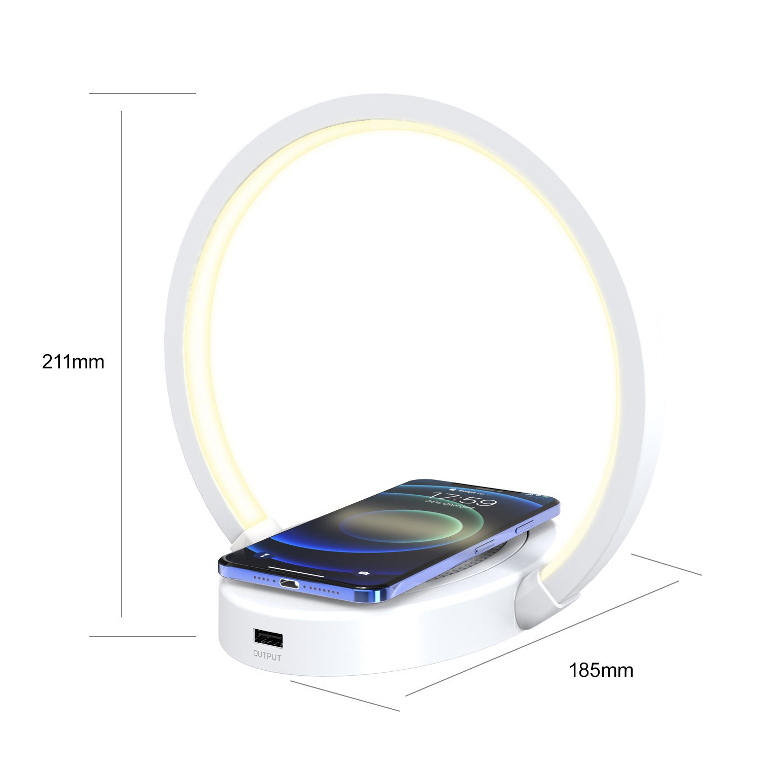 Bluetooth Speaker Night Light with 10W Wireless Charger, USB Port, and Dynamic Color Features